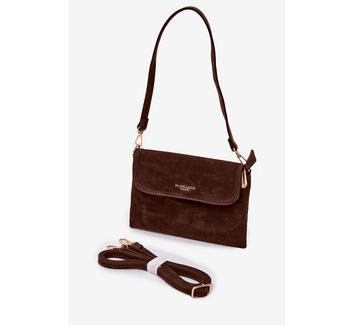 Malá Kabelka Listonoska z Eko Semiše Čokoládová Lucelle