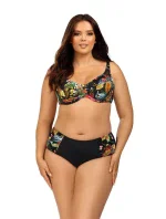 Dámské dvoudílné plavky  černé s květy  model 18905441 - Lorin