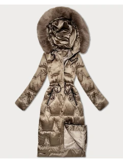 Zimowa kurtka damska ze w ciemny beżowy model 21731658 - S'WEST