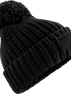 B 329 Pletená čepice s bambulí  black model 22469569 - Beechfield