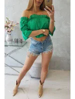 Španielska blúzka tmavo zelená Španielska blúzka tmavo zelená