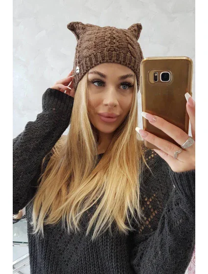 Fleecová čiapka Rabbid K237 cappuccino