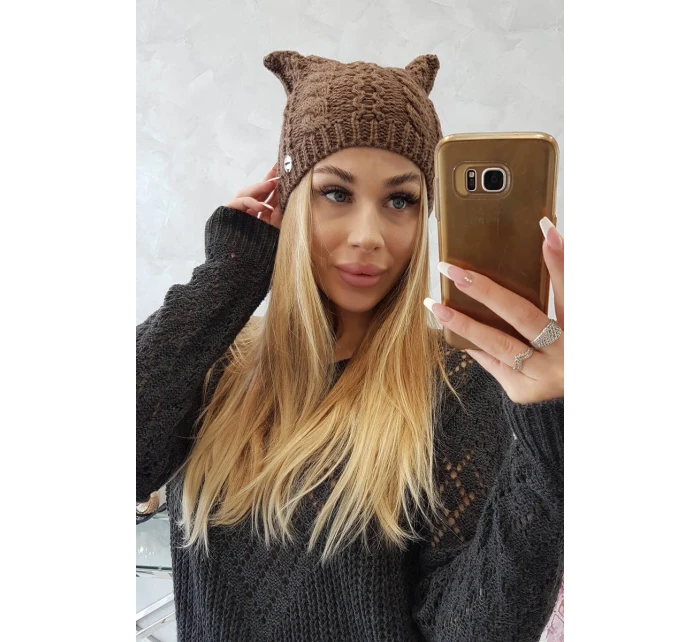 Fleecová čiapka Rabbid K237 cappuccino