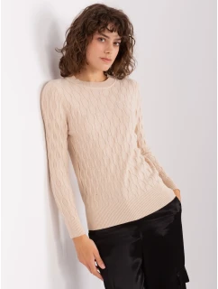 Sweter AT SW  jasny beżowy model 21888811 - FPrice