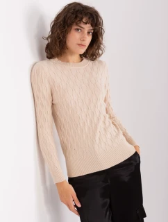 Sweter AT SW  jasny beżowy model 21888811 - FPrice