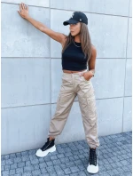 Dámské padákové kalhoty beige model 21970853 - FashionStreet