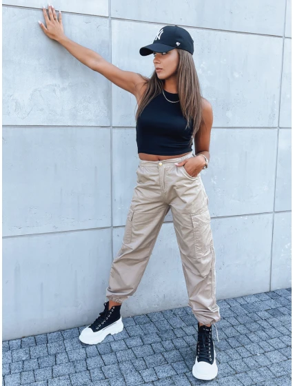 Dámské padákové kalhoty beige model 21970853 - FashionStreet