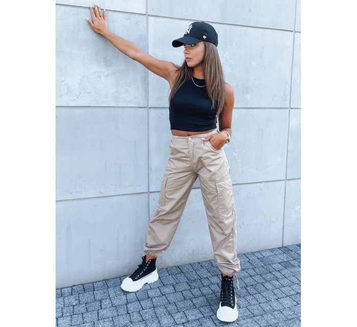 Dámské padákové kalhoty beige model 21970853 - FashionStreet