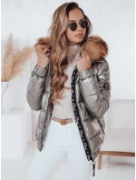Dámská zimní bunda s kapucí tmavě šedá Dstreet model 21979627 - FashionStreet Dámská zimní bunda s kapucí tmavě šedá Dstreet model 21979627 - FashionStreet