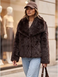 damskie krótkie z brązowa model 22346247 - FashionStreet