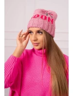 Dámská čepice London model 18752267 tmavě růžová - K-Fashion Dámská čepice London model 18752267 tmavě růžová - K-Fashion