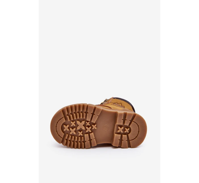 Dziecięce Ocieplane Botki Trapery Camel Walter Dziecięce Ocieplane Botki Trapery Camel Walter