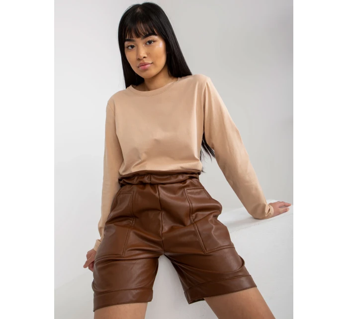 Šortky VI SN model 17857062 hnědá - FPrice Šortky VI SN model 17857062 hnědá - FPrice