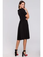 model 18002482 Šaty na ramínka černé - Makover