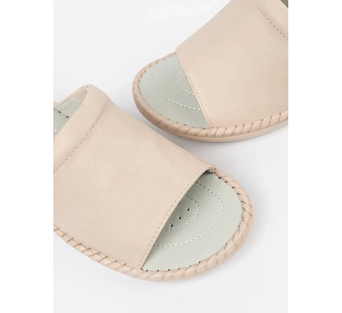 Originálne dámske papuče Jasnobeżowy Flat Heeled Originálne dámske papuče Jasnobeżowy Flat Heeled