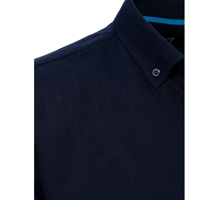 Pánská košile s krátkým rukávem tmavě modrá Dstreet model 21969045 - FashionStreet