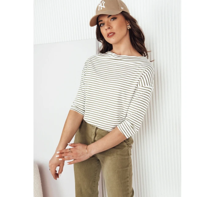 Dámská pruhovaná halenka bílá Dstreet model 21975088 - FashionStreet