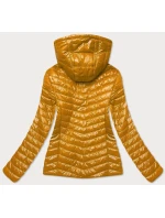 Lesklá dámska bunda v horčicovej farbe (6380) Lesklá dámska bunda v horčicovej farbe (6380)