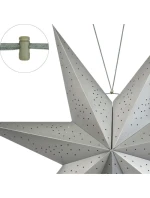 PAPIEROVÉ ZÁVESNÉ DEKORAČNÉ HVIEZDY 75 cm strieborné detské