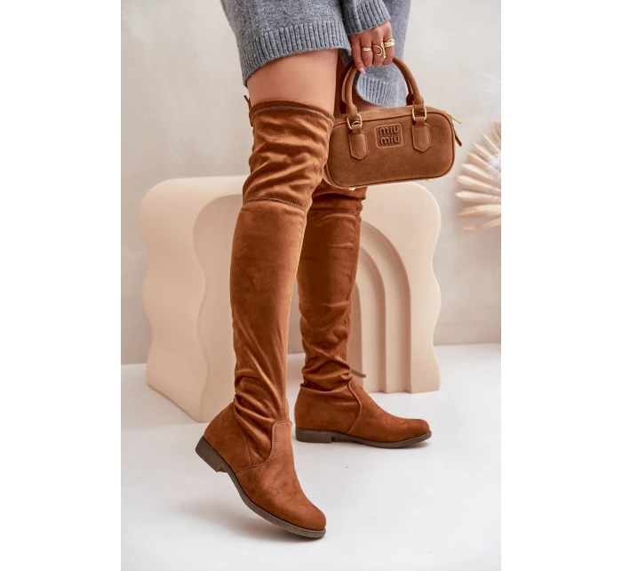 Na Plochém Podpatku Do Z Eko Semiše Camel model 21678116 - Boto