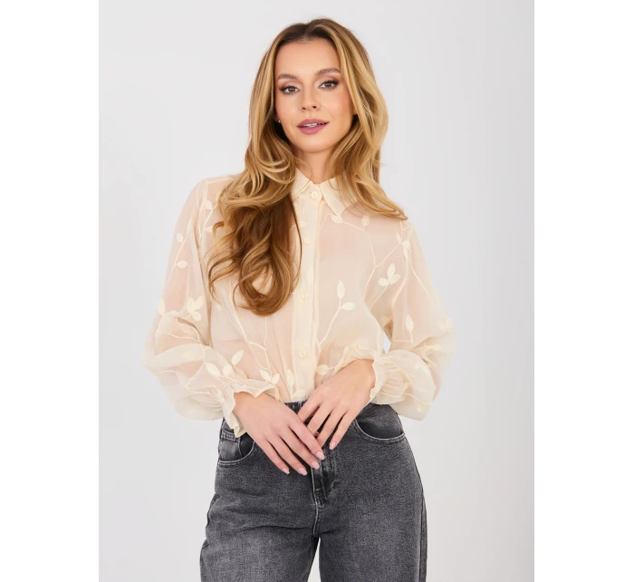 Košeľa LK KS 510104.98 béžová