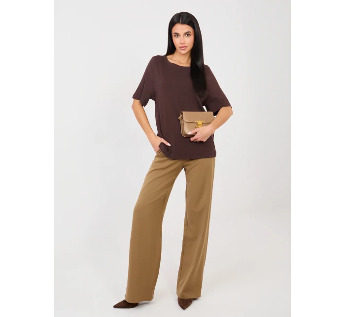 Tričko RV TS A1090.30 tmavohnedé