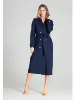 Dámsky kabát M698 tmavomodrý - Figl Dámsky kabát M698 tmavomodrý - Figl