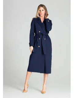 Dámsky kabát M698 tmavomodrý - Figl