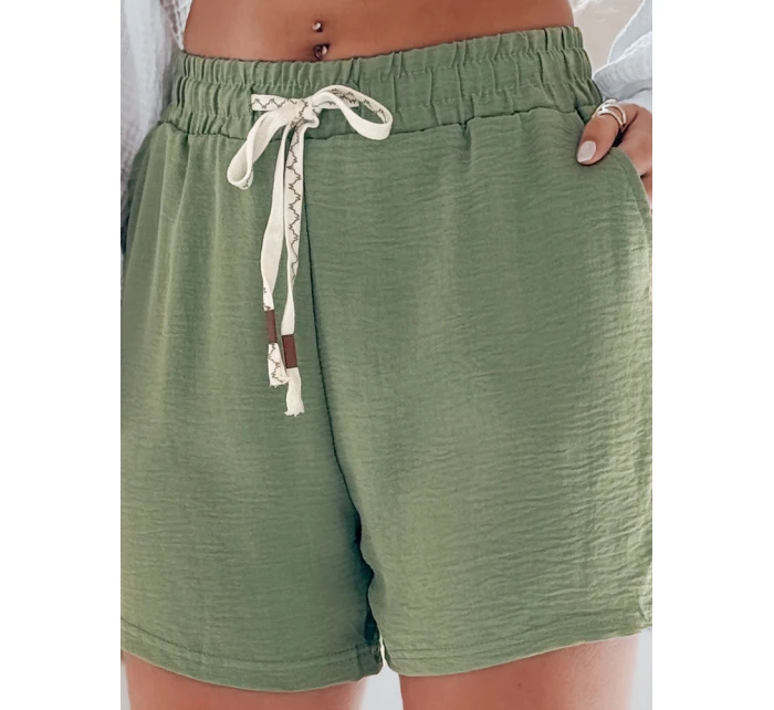 Dámske šortky NOT TOMORROW green FashionStreet SY0448 Dámske šortky NOT TOMORROW green FashionStreet SY0448