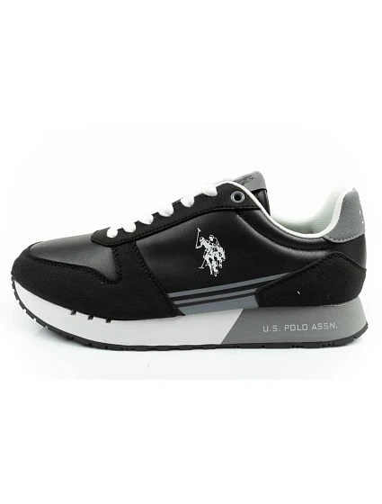 U.S. Polo model 22115490 sportovní boty tenisky pánské módní pohodlné černé
