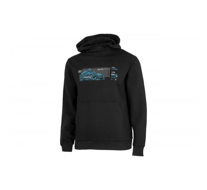 Mikina M model 21424421 tmavě černá - 4F Mikina M model 21424421 tmavě černá - 4F