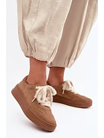 Semišové tenisky s šněrováním  Camel model 22355641 - Kobbo