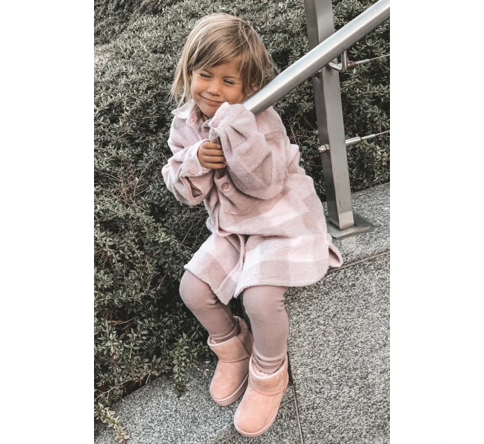 Dětské Teplé Sněhule Semišové Růžové model 21520878 - Boto