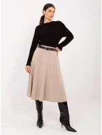Spódnica IT SD model 21791043 beżowy - FPrice Spódnica IT SD model 21791043 beżowy - FPrice