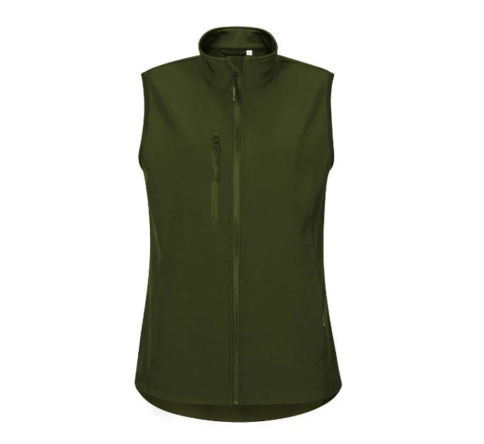 Trail softshellová vesta dámská military