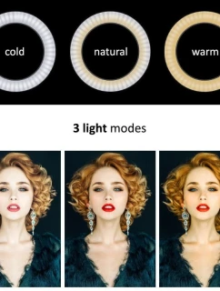 MACLEAN 10" LED12W SELFIE KRUHOVÉ SVETLO SO STATÍVOM MCE610