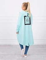 Mätová bunda s kapucňou nadmernej veľkosti