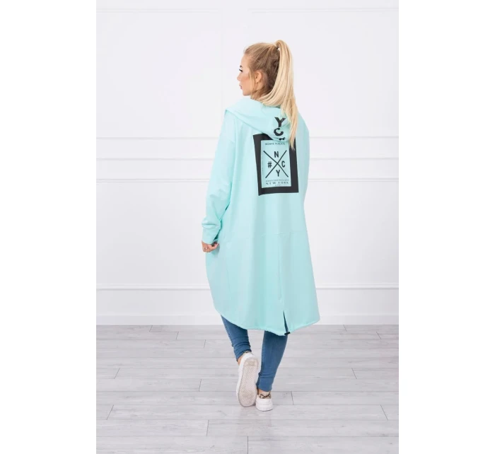 Mätová bunda s kapucňou nadmernej veľkosti