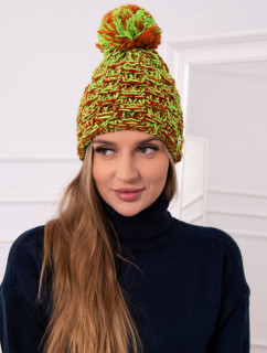 Fiona fleecová čepice K275 zelená neon+červená