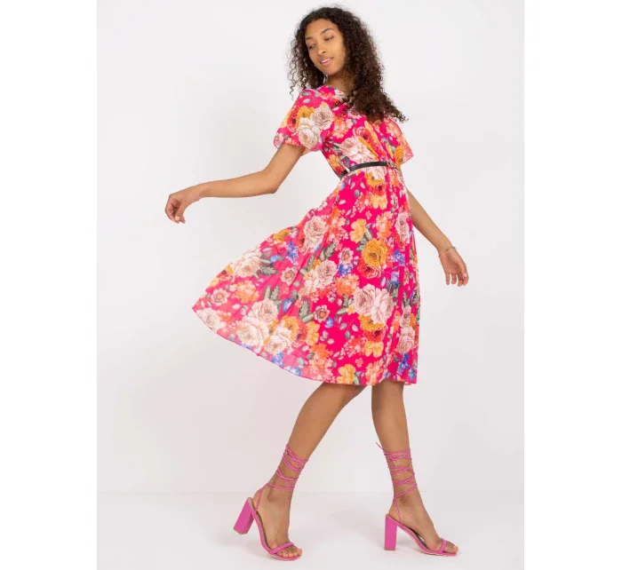 Šaty DHJ SK 13162.92 tmavo ružová