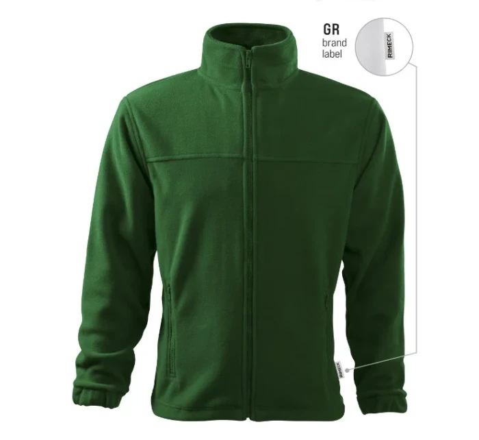 Jacket fleece pánský lahvově zelená 06 (brand label) Jacket fleece pánský lahvově zelená 06 (brand label)