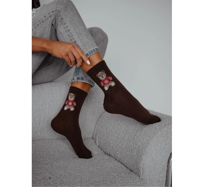 Ponožky Milena 0200-132 Medvedík vo svetri 37-41