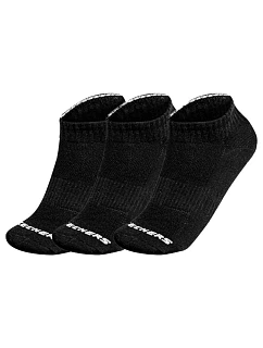 Skechers 3pk Unisex Terry Qtr Crew S111035-001 Černé 35–38