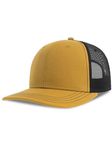 Atlantis Headwear Sonic-S 6-panelová truckerová čiapka 33.0259 horčicová/čierna Atlantis Headwear Sonic-S 6-panelová truckerová čiapka 33.0259 horčicová/čierna