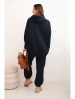 Dámská tepláková souprava zateplená z bavlny s kapucí model 21441634 - K-Fashion Dámská tepláková souprava zateplená z bavlny s kapucí model 21441634 - K-Fashion
