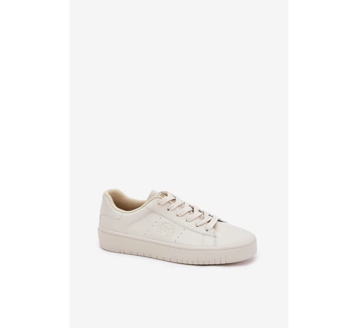 Niskie Trampki Damskie Z Eko Skóry Big Star NN274578 Beżowe