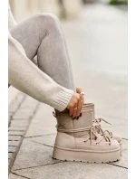 Snežnice s viazaním na platforme béžové Mavora Snežnice s viazaním na platforme béžové Mavora