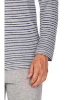 Pánské pyžamo 450 Šedá s modrou melange - REGINA