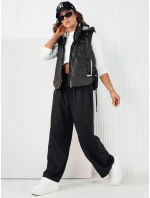 Dámska prešívaná vesta TREOS čierna FashionStreet TY4218