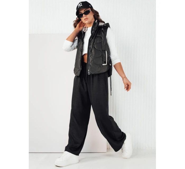 Dámska prešívaná vesta TREOS čierna FashionStreet TY4218